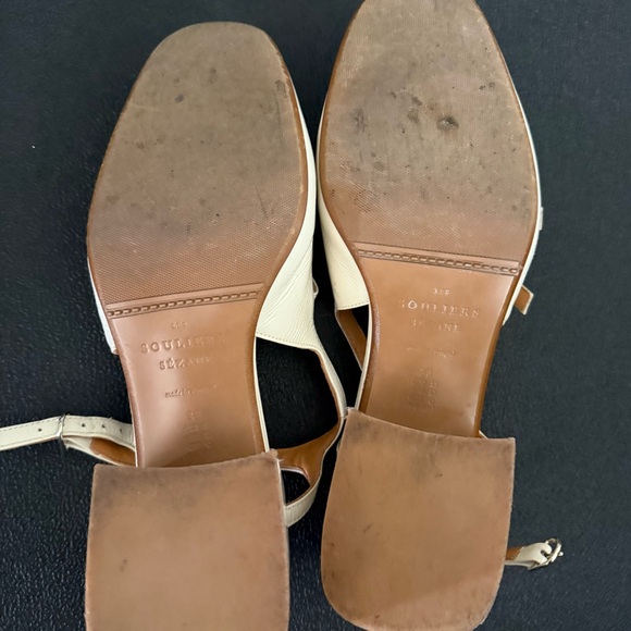 Sezane Paula Babies Shoes Cream Patent leather size 38 7.5 - Picture 5 of 12